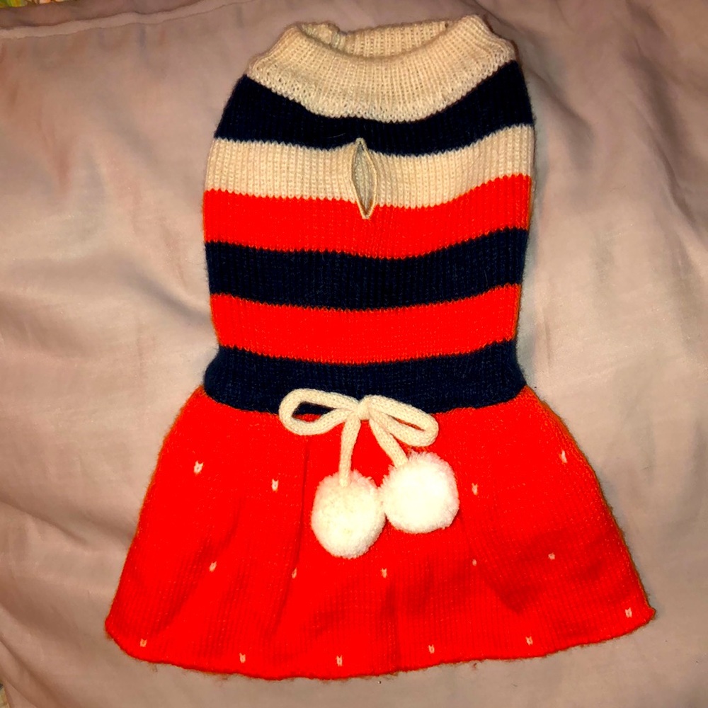 Doggie Dress Sweater Small new w/o tags